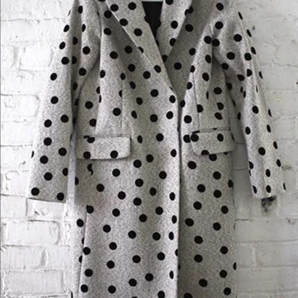 Coats | Asos Design Polka Dot Midi Coat 